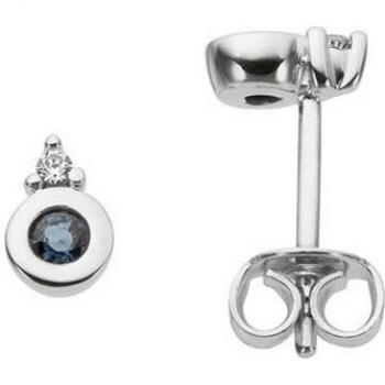 Elegante Ohrstecker mit Saphir und Gold