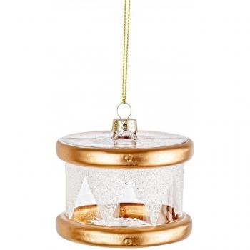 Pendaglio Tamburo Trasparente Oro 6x Bizzotto