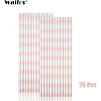 Pajitas de papel para cumpleaños WALFOS, 25 uds