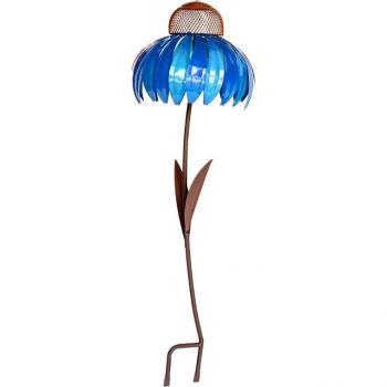 Alimentador Exterior de Pájaros Coneflower, Diseño de Metal