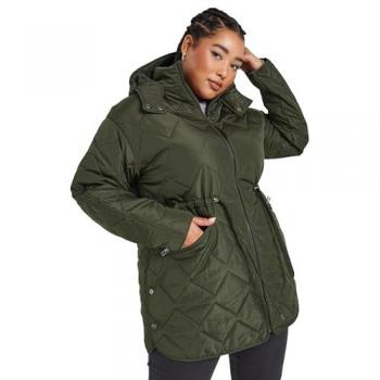 Veste matelassée verte Zig Zag Yours Curve