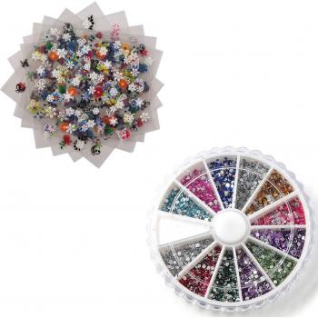 Feuilles de fleurs 3D pour ongles