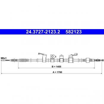Cable de freno de mano ATE 24.3727-2123.2