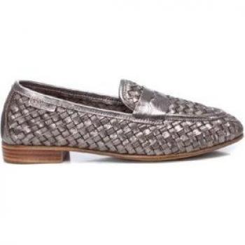 Mocasines de Piel Plata Carmela