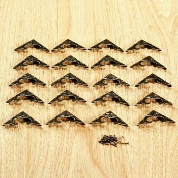 Antique Brass Decorative Edge Cover for Jewelry Box Corners (4/20 pcs, 30x30x4mm)