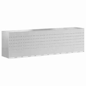 Regalo di spazio vitaXL: contenitore per 3 bidoni argento 340x77,5x115,5 cm