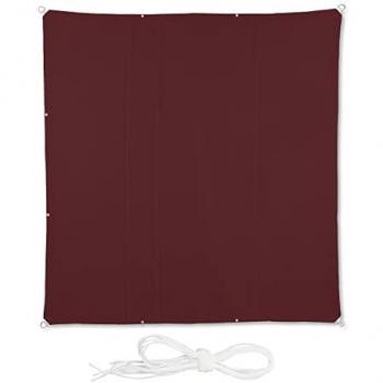 Relaxdays Quadratisches Sonnensegel, 5 m x 5 m, wasserabweisend