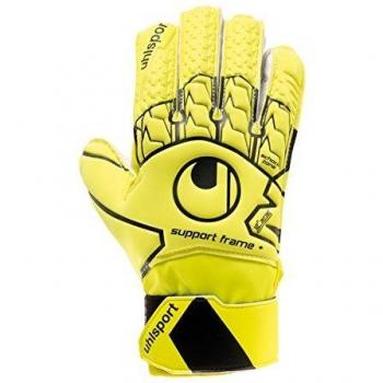 Uhlsport Fluo gelb/Schwarz Junior Torwarthandschuhe Soft SF+, 4.5