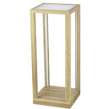 Console LED Samsung Tavoli Glass Bois de chêne huilé Verre givré avec variateur tactile Câble tissu Noir
