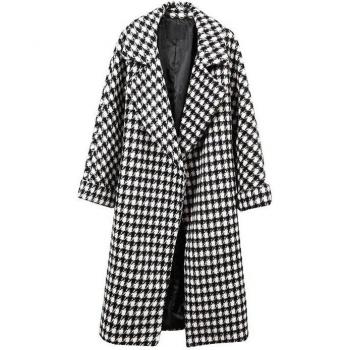 Vangull Frauen Wolle Jacke mit Drehkragen