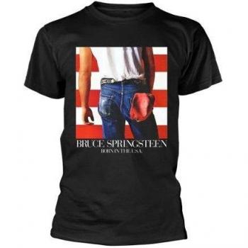 T-shirt noir Bruce Springsteen unisexe adulte né aux États-Unis M