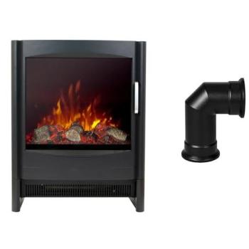 Black Keston Electric Stove by Sureflame – Angled Vent
