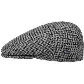 Grey‑Black Lipodo Classic Herringbone Flat Cap – Size 61 cm (Unisex)