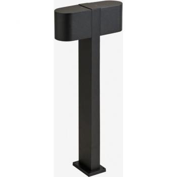Balise de Jardin Aluminium Noir 2 Lumières Efingam