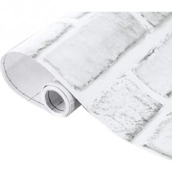 3D White Brick Stick-On Wallpaper
