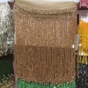 1.8 yards Light Green Bead Fringe for Party Decor