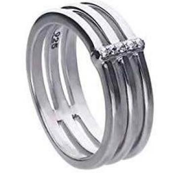 Anillo Multibanda Diamonfire con Circonitas