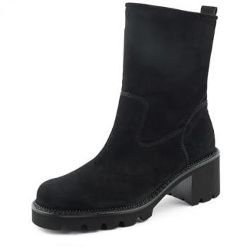 Paul Green Veloursleder Boot Schwarz Damen Größe 37