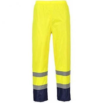 Hi Vis Contrast Rain Trousers Yellow/Navy Medium