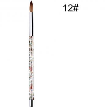 7 Size Round Nail Art Brush Set for Rhinestone Manicure