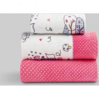 Set de Sábanas Coralina Cats Fucsia – Tacto Cálido