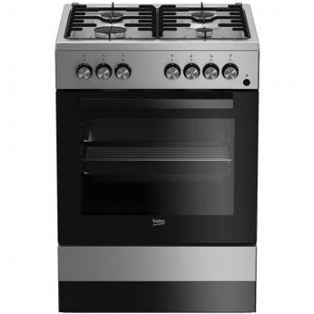 BEKO FSE62110DX Cucina 60 CM 4 Fuochi Forno Elettrico Multifunzionale Inox