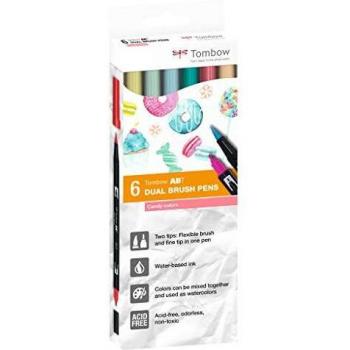 Lot de 6 feutres Tombow ABT à double pointe multicolores