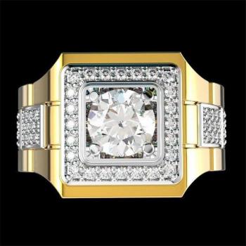 Elegant Men's Vintage Square Watch Ring