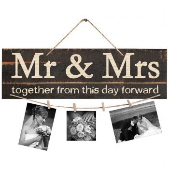 Contemporary Wooden Letter and Photo Holder