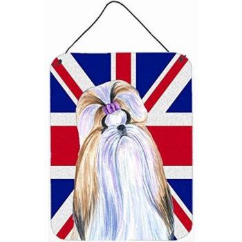 Caroline's Treasures SS4907DS1216 Shih Tzu UK Flag Wall Decor