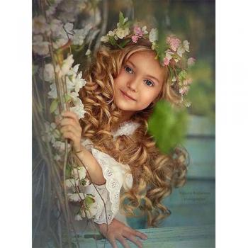 5D DIY Diamond Painting Charming Girl Embroidery 20X30CM