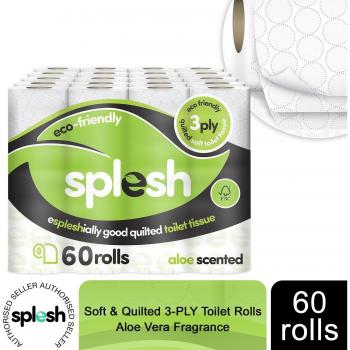 Eco-Friendly Soft Quilted Aloe Vera Toilet Paper, 120 Rolls