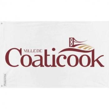 Polyester Coaticook Flag 64x96 CM, Double Face Print, Iron Rings