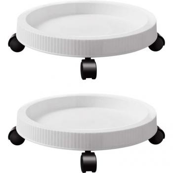 Sous-pot en plastique blanc 12.5 pouces