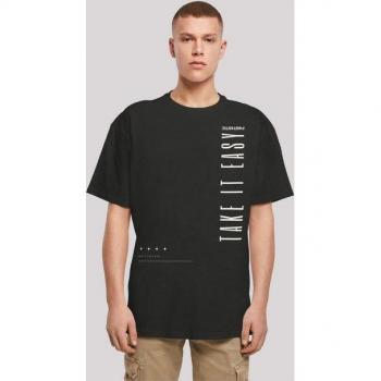 Schwarzes Oversize T-Shirt für Männer – Take It Easy