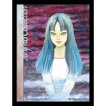 Junji Ito's Tomie Framed Wall Art 40cm x Blue/Red