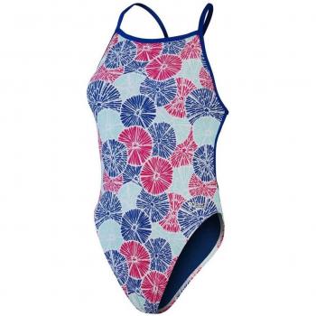 Bañador Speedo Allover Vback mujer lila azul marino rosa