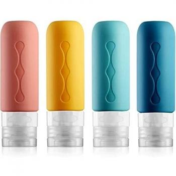 Flacons de Voyage Gemice, 4Pcs pour Huile Solaire