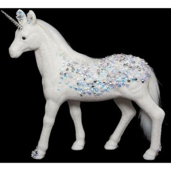 Licorne Scintillante de Noël 25 cm