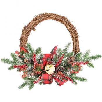 Christmas Ornaments Door Hanging Decoration with Bowknot Bell