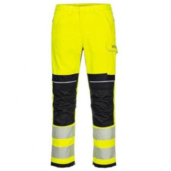 Portwest PW3 Flame Resistant High-Vis Work Trousers Yellow/Black Regular 40