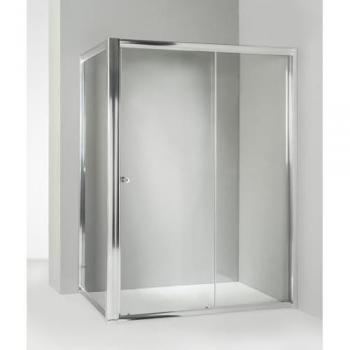 Box Doccia Angolare 80x160 cm con Porta Scorrevole e Anta Fissa