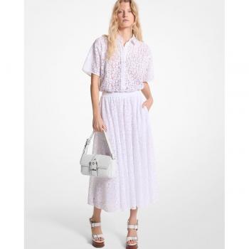 Falda midi de encaje leopardo Michael Kors