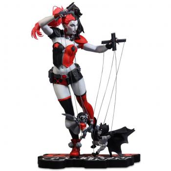 Estatua DC Direct Harley Quinn 18 cm Red, White & Black