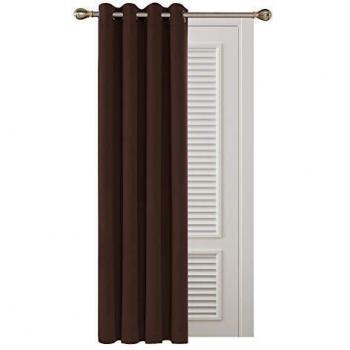Deconovo Thermal Insulated Blackout Curtain Eyelet Curtain for Bedroom 52x 90 Chocolate 1 PANEL