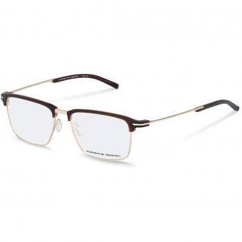 Gafas Recetadas Porsche Design P8380 B para Hombre, Color Marrón, Tamaño 55mm, Bloqueo de Luz Azul Disponible