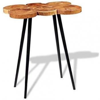 Massiver Bartisch aus Akazienholz, Höhe: 110 cm, Durchmesser: 90 x 60 cm