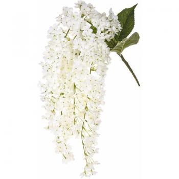 Kit 2x Foglie Artificiali e Fiore Artificiale Pendenti, 64 cm