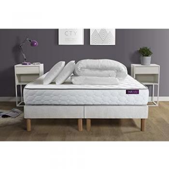 Pack Matelas Memo 180x200 + Sommiers + Oreillers Mémoire de Forme