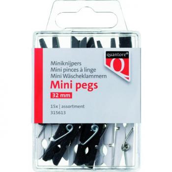 Miniknijper hout 34mm assorti